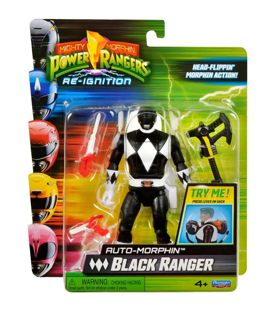 Mighty Morphin Power Rangers Action Figure Auto-Morphin Black Ranger 12 cm figurină de acțiune poza produsului