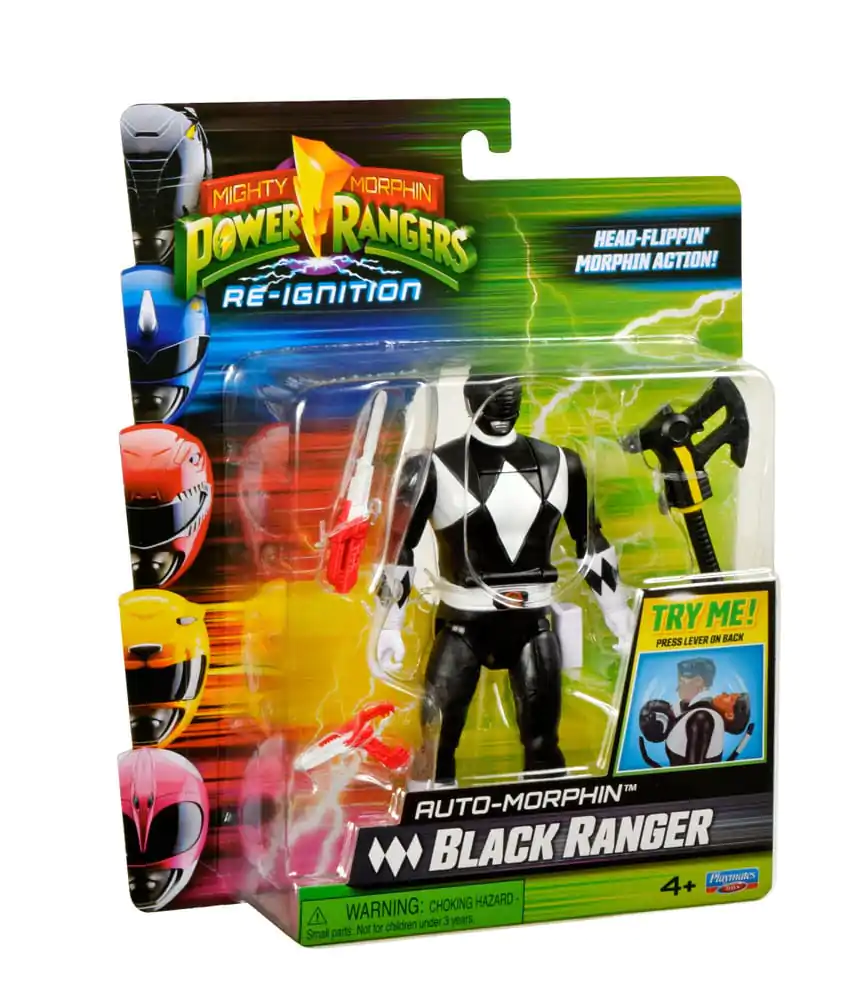 Mighty Morphin Power Rangers Action Figure Auto-Morphin Black Ranger 12 cm figurină de acțiune poza produsului