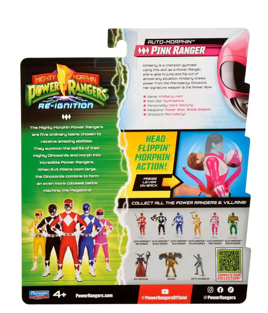 Mighty Morphin Power Rangers Action Figure Auto-Morphin Pink Ranger 12 cm figurină de acțiune poza produsului