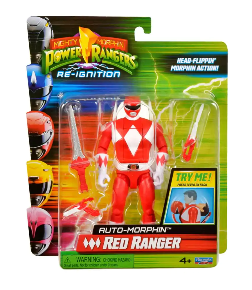 Mighty Morphin Power Rangers Action Figure Auto-Morphin Red Ranger 12 cm figurină poza produsului