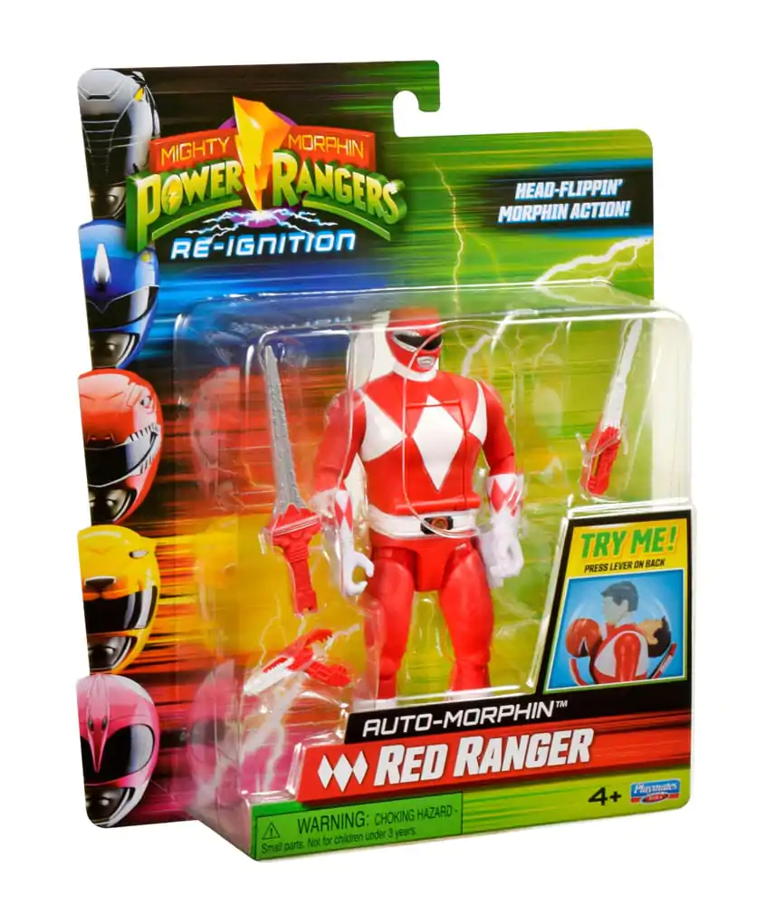 Mighty Morphin Power Rangers Action Figure Auto-Morphin Red Ranger 12 cm figurină poza produsului