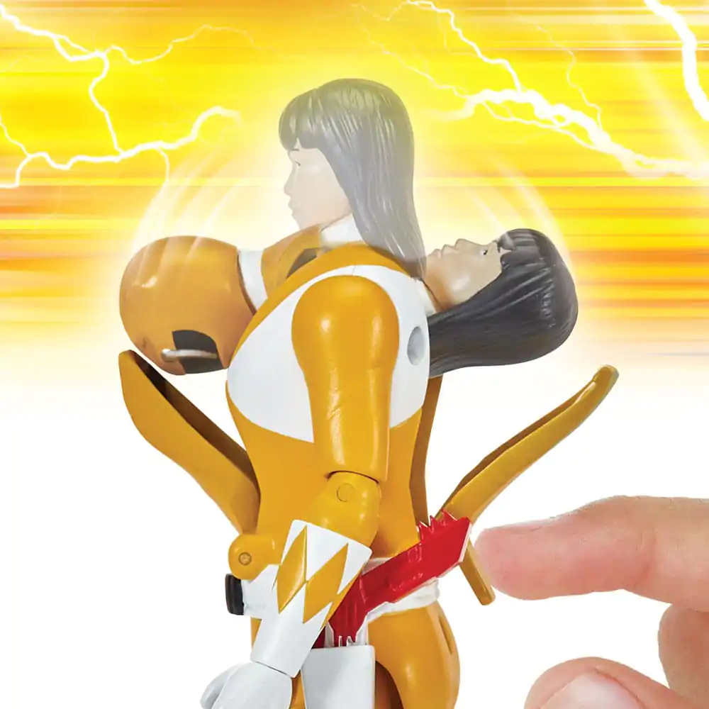 Mighty Morphin Power Rangers Figurina de acțiune Auto-Morphin Yellow Ranger 12 cm poza produsului