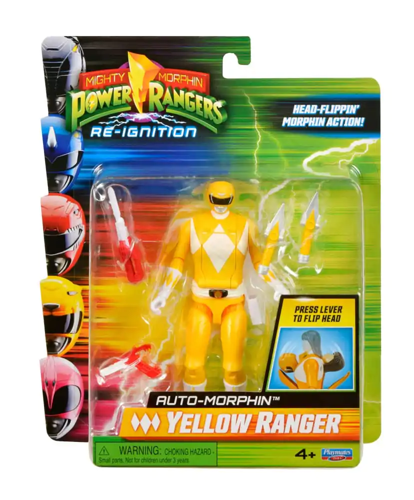 Mighty Morphin Power Rangers Figurina de acțiune Auto-Morphin Yellow Ranger 12 cm poza produsului