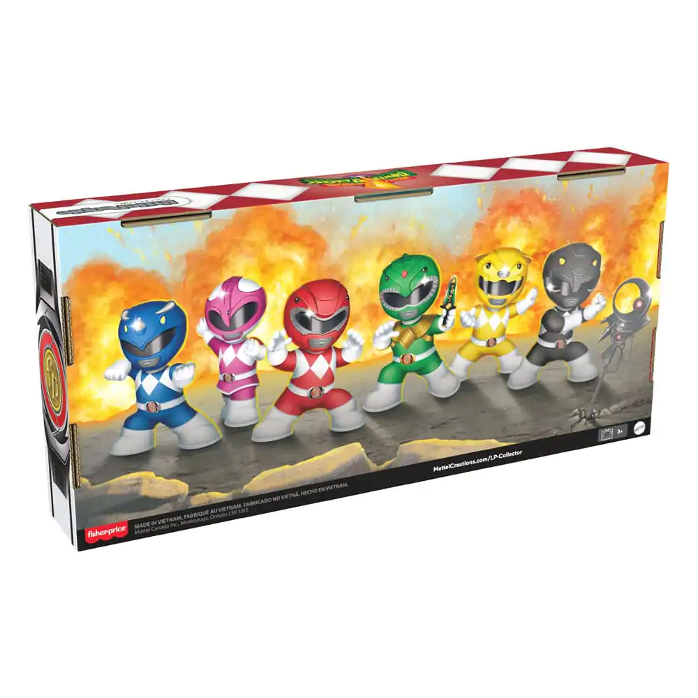 Mighty Morphin Power Rangers Fisher-Price Little People Collector Mini Figures Set de 6 figurine 7 cm poza produsului