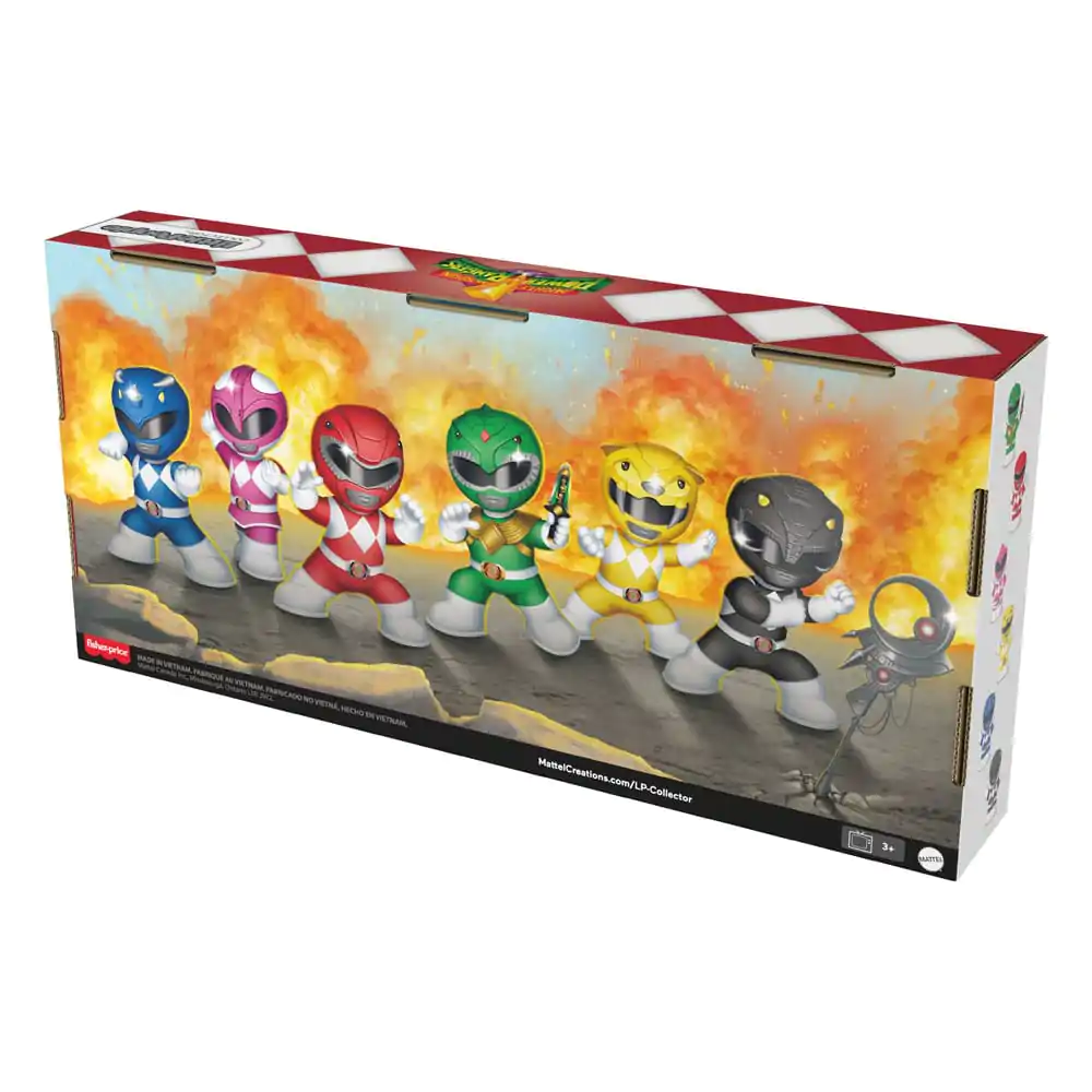 Mighty Morphin Power Rangers Fisher-Price Little People Collector Mini Figures Set de 6 figurine 7 cm poza produsului