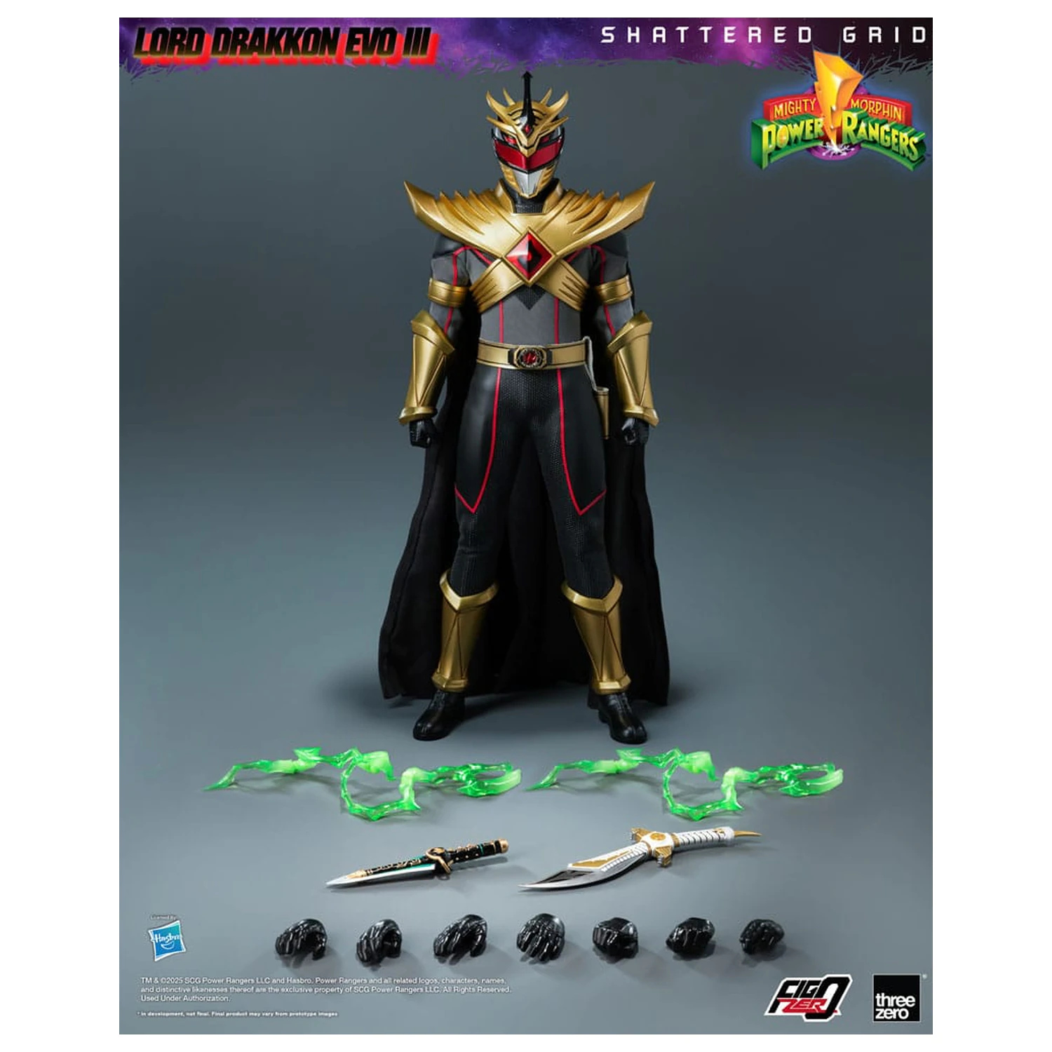 Mighty Morphin Power Rangers Shattered Grid FigZero figurina de acțiune 1/6 Lord Drakkon Evo III 30 cm poza produsului