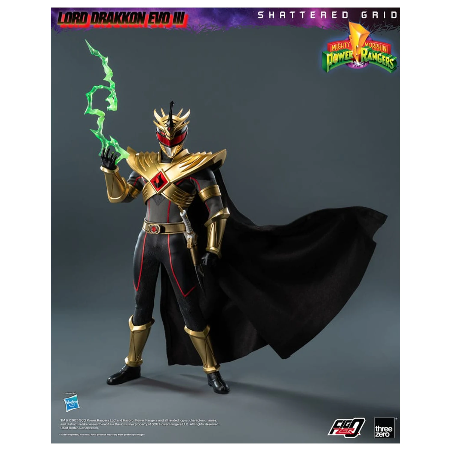 Mighty Morphin Power Rangers Shattered Grid FigZero figurina de acțiune 1/6 Lord Drakkon Evo III 30 cm poza produsului