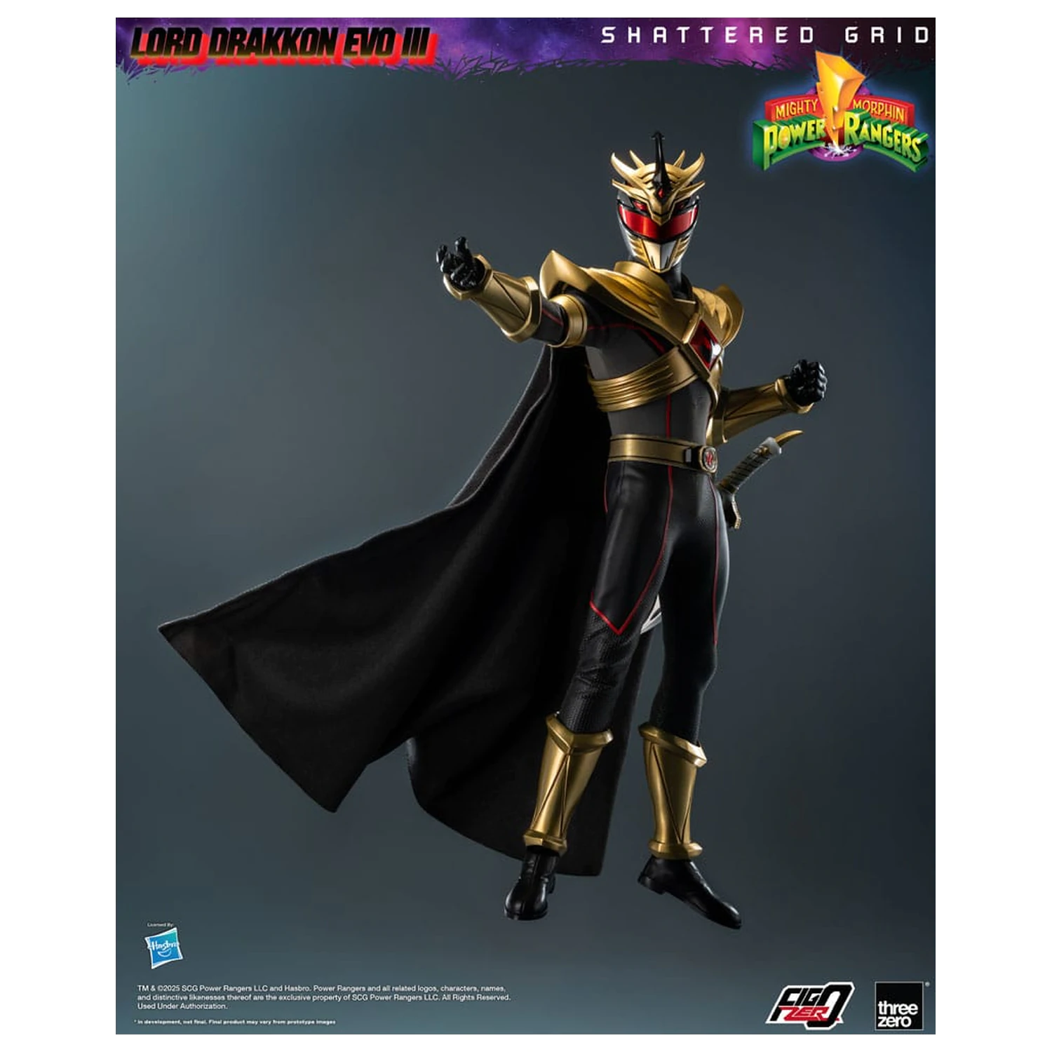Mighty Morphin Power Rangers Shattered Grid FigZero figurina de acțiune 1/6 Lord Drakkon Evo III 30 cm poza produsului