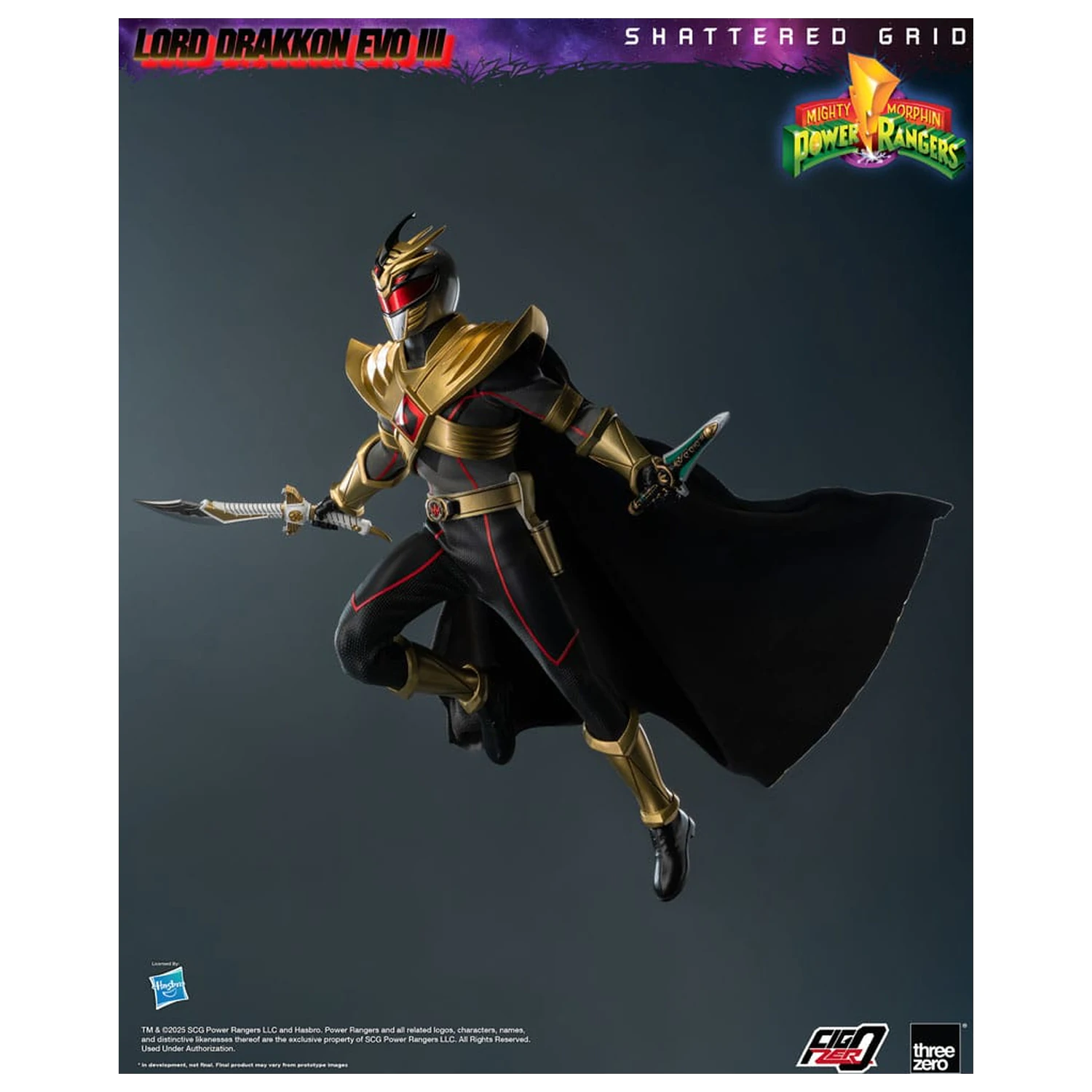 Mighty Morphin Power Rangers Shattered Grid FigZero figurina de acțiune 1/6 Lord Drakkon Evo III 30 cm poza produsului