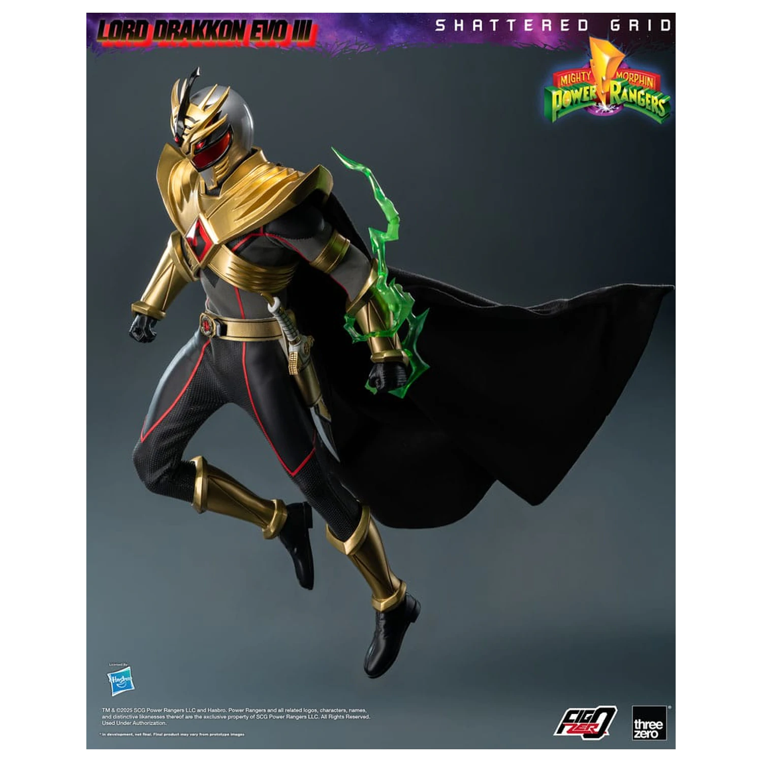 Mighty Morphin Power Rangers Shattered Grid FigZero figurina de acțiune 1/6 Lord Drakkon Evo III 30 cm poza produsului