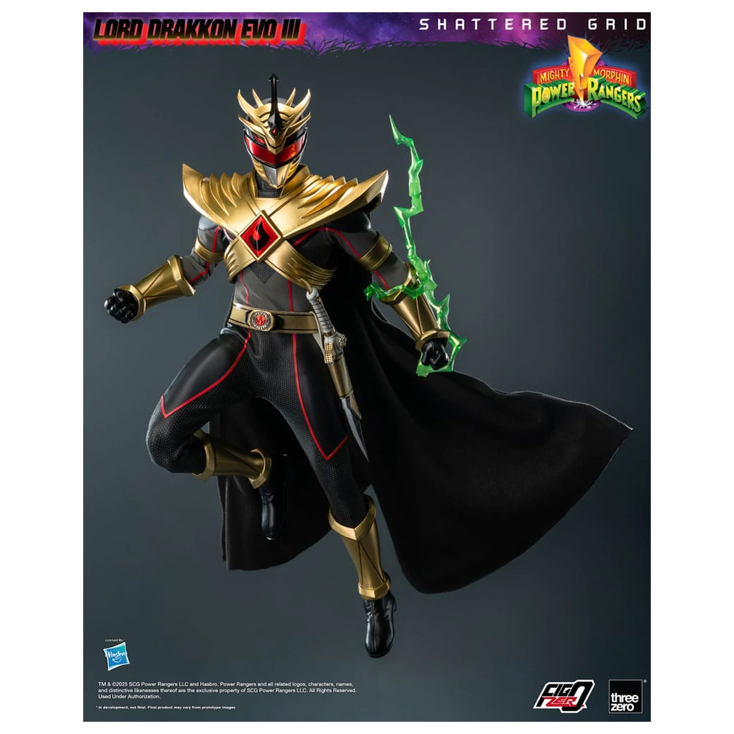 Mighty Morphin Power Rangers Shattered Grid FigZero figurina de acțiune 1/6 Lord Drakkon Evo III 30 cm poza produsului
