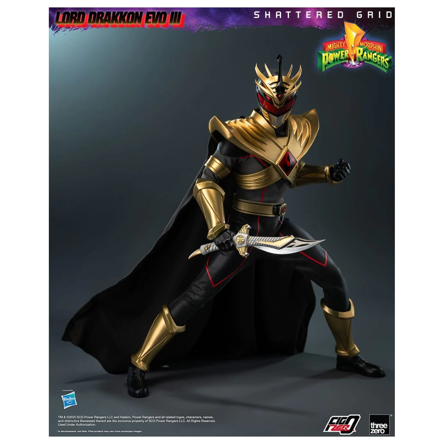 Mighty Morphin Power Rangers Shattered Grid FigZero figurina de acțiune 1/6 Lord Drakkon Evo III 30 cm poza produsului