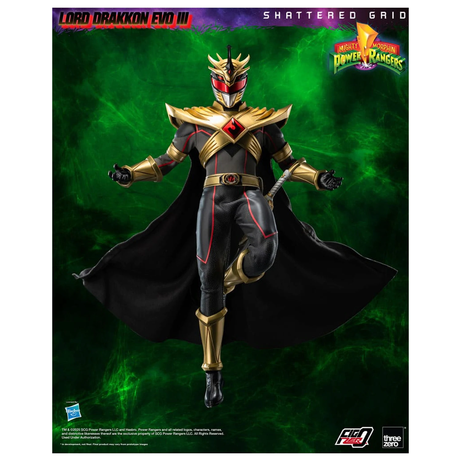Mighty Morphin Power Rangers Shattered Grid FigZero figurina de acțiune 1/6 Lord Drakkon Evo III 30 cm poza produsului
