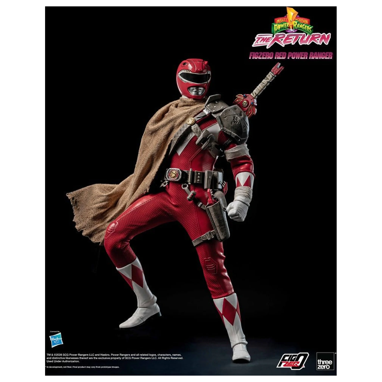 Mighty Morphin Power Rangers: The Return FigZero Action Figure 1/6 Red Power Ranger 31 cm poza produsului