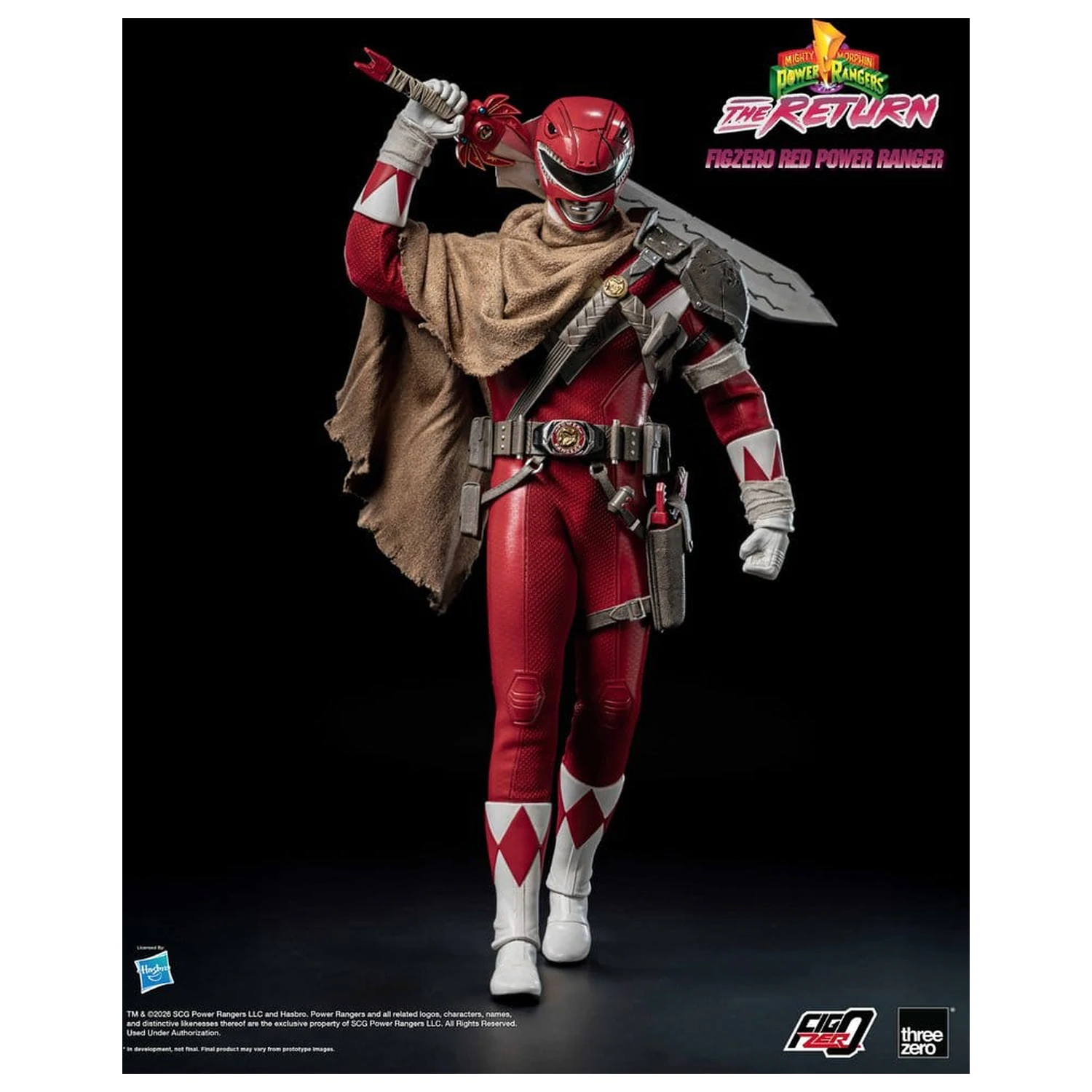 Mighty Morphin Power Rangers: The Return FigZero Action Figure 1/6 Red Power Ranger 31 cm poza produsului