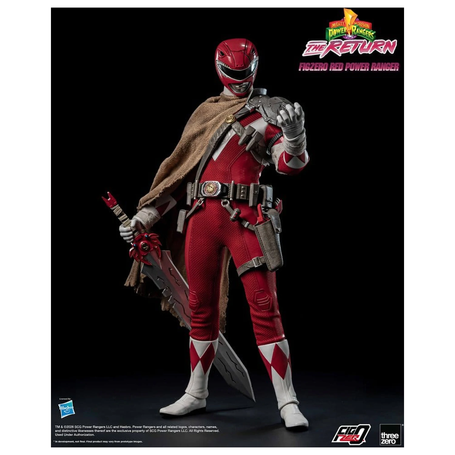 Mighty Morphin Power Rangers: The Return FigZero Action Figure 1/6 Red Power Ranger 31 cm poza produsului