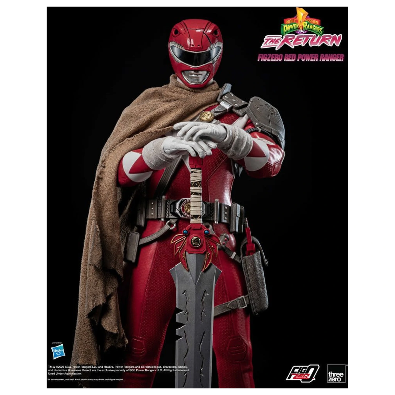 Mighty Morphin Power Rangers: The Return FigZero Action Figure 1/6 Red Power Ranger 31 cm poza produsului