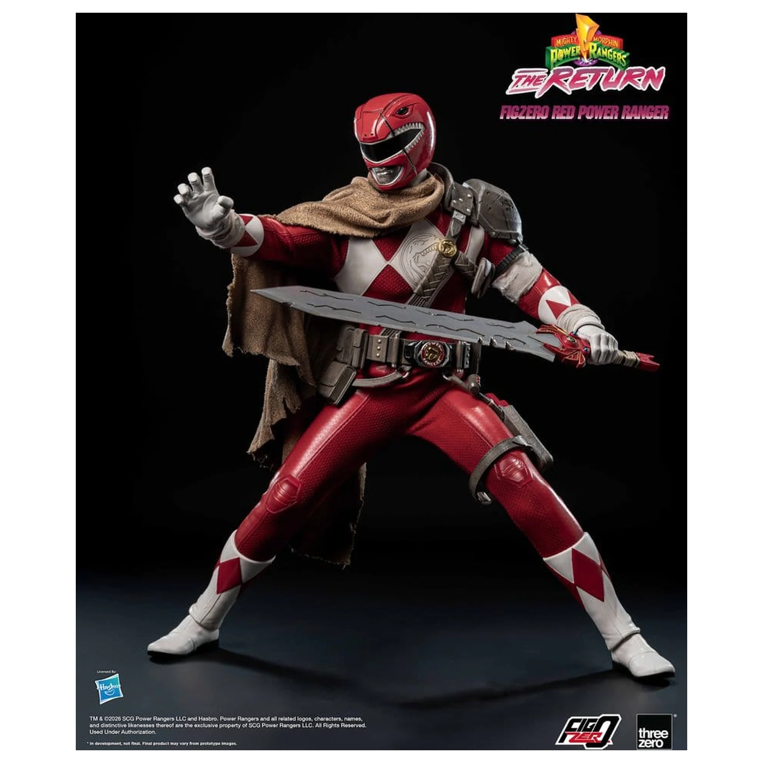 Mighty Morphin Power Rangers: The Return FigZero Action Figure 1/6 Red Power Ranger 31 cm poza produsului
