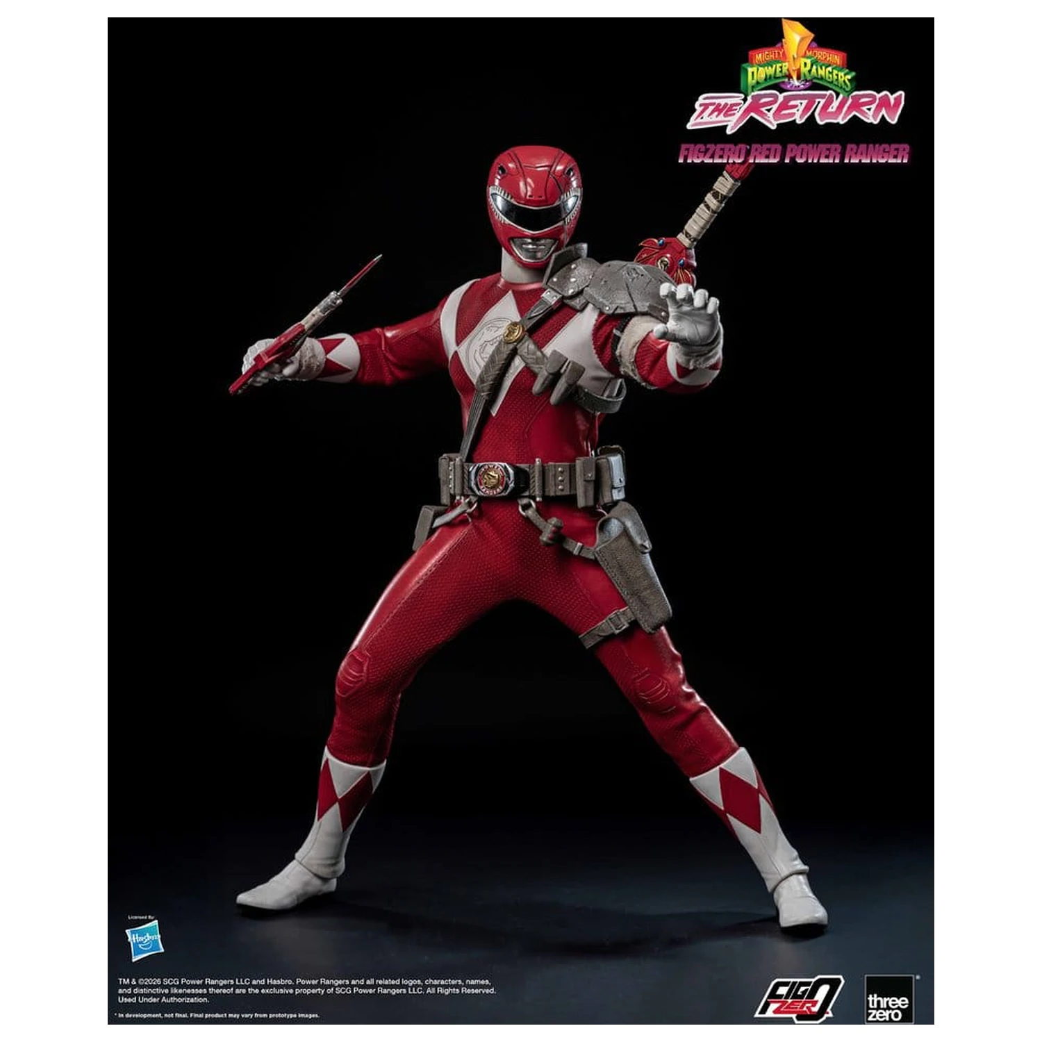 Mighty Morphin Power Rangers: The Return FigZero Action Figure 1/6 Red Power Ranger 31 cm poza produsului