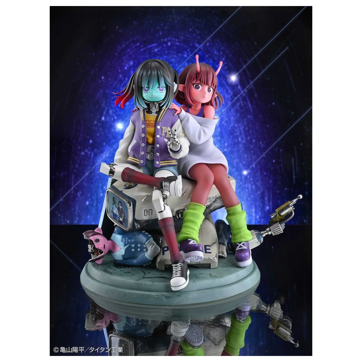 Milky Subway The Galactic Limited Express figurine din PVC pachet de 2 Chiharu & Makina 18 cm poza produsului