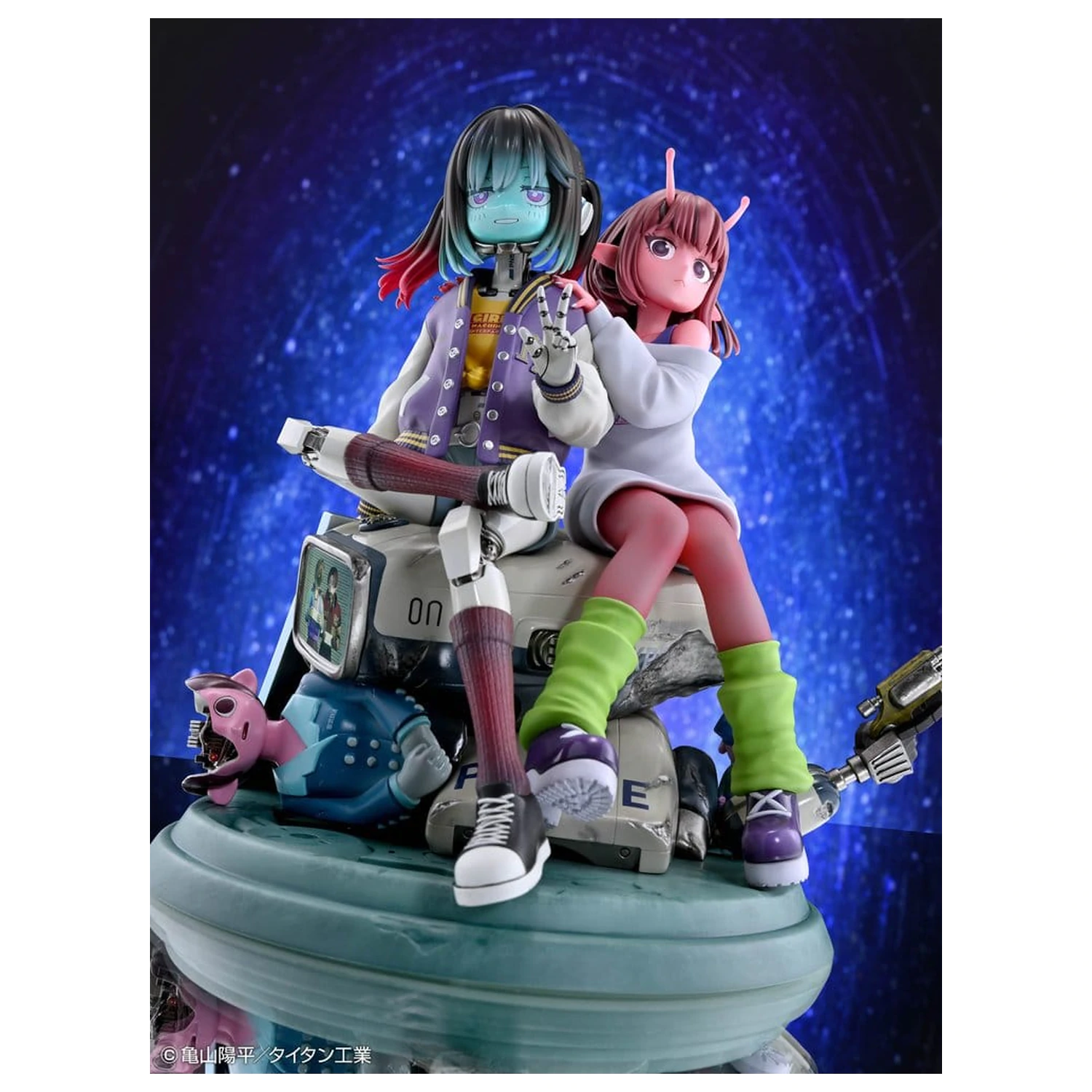 Milky Subway The Galactic Limited Express figurine din PVC pachet de 2 Chiharu & Makina 18 cm poza produsului