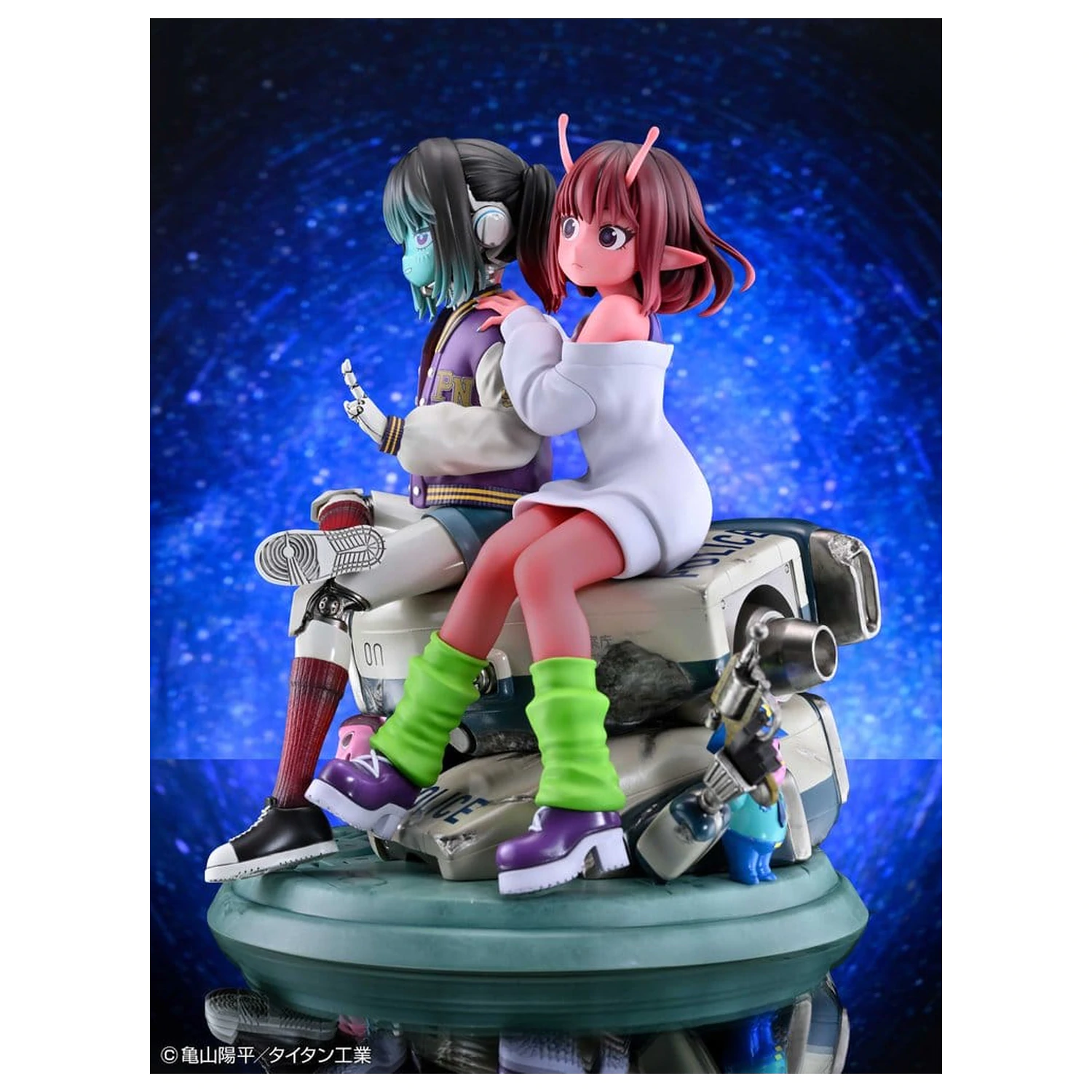 Milky Subway The Galactic Limited Express figurine din PVC pachet de 2 Chiharu & Makina 18 cm poza produsului