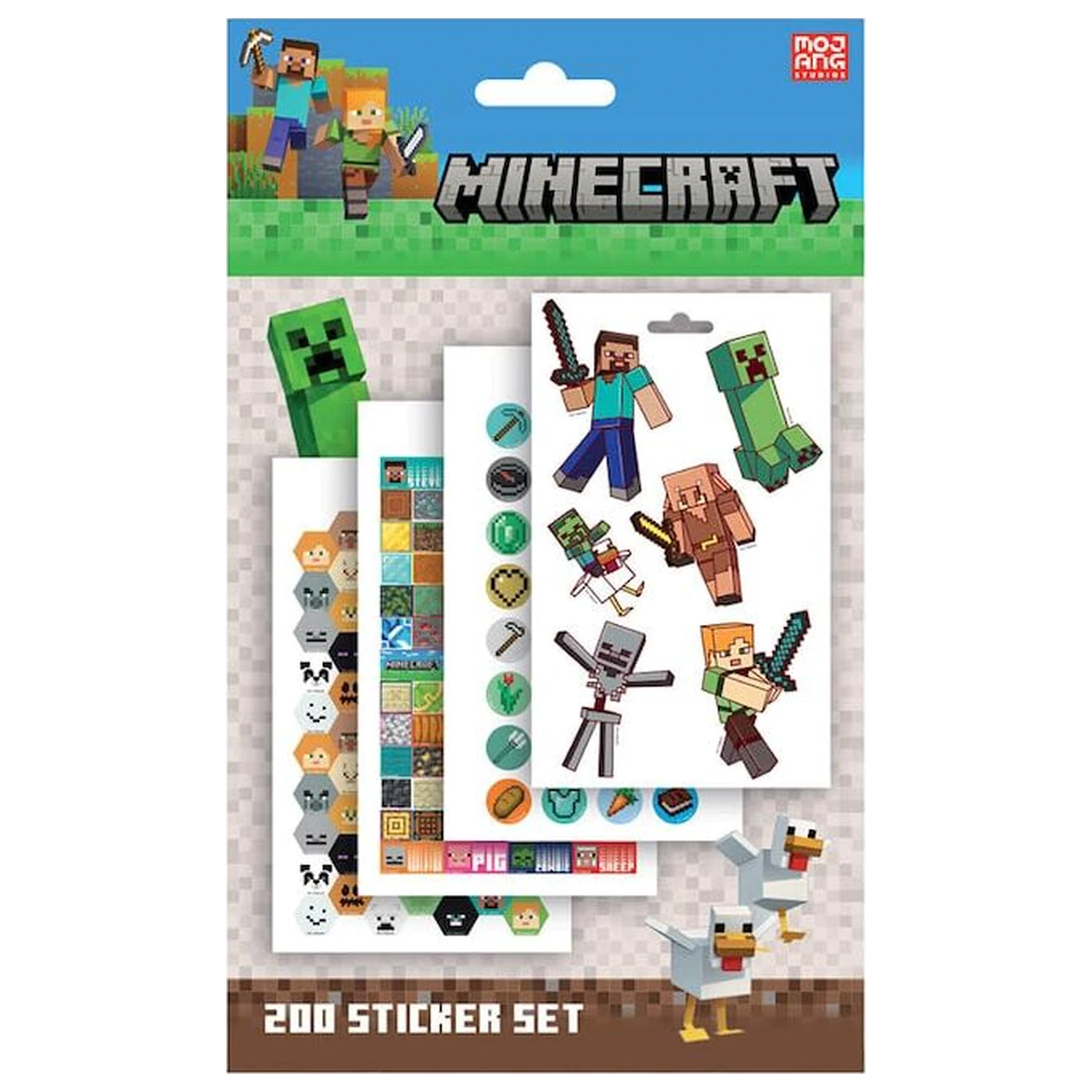 Minecraft set 200 stickere poza produsului