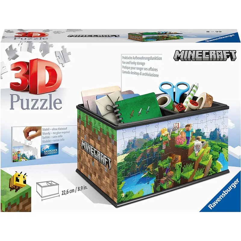 Minecraft Cutie de depozitare 3D puzzle 216 piese poza produsului