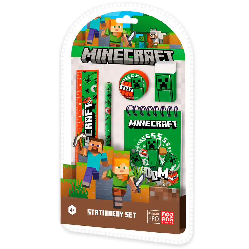 Minecraft set de papetarie 5 piese poza produsului