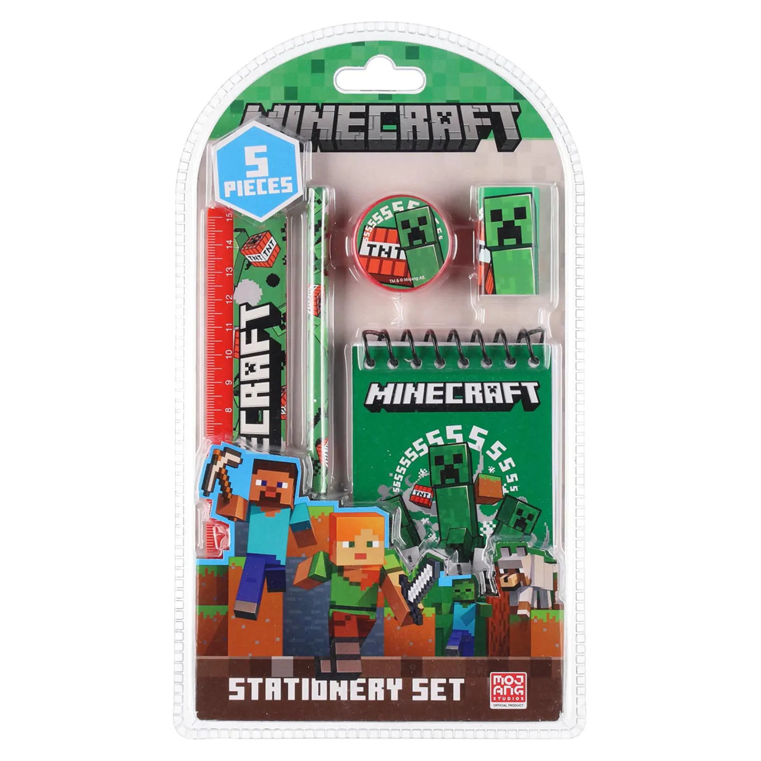 Minecraft set de papetarie 5 piese poza produsului