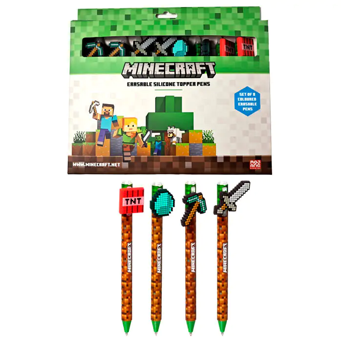 Minecraft set de 8 pixuri colorate care se sterg poza produsului