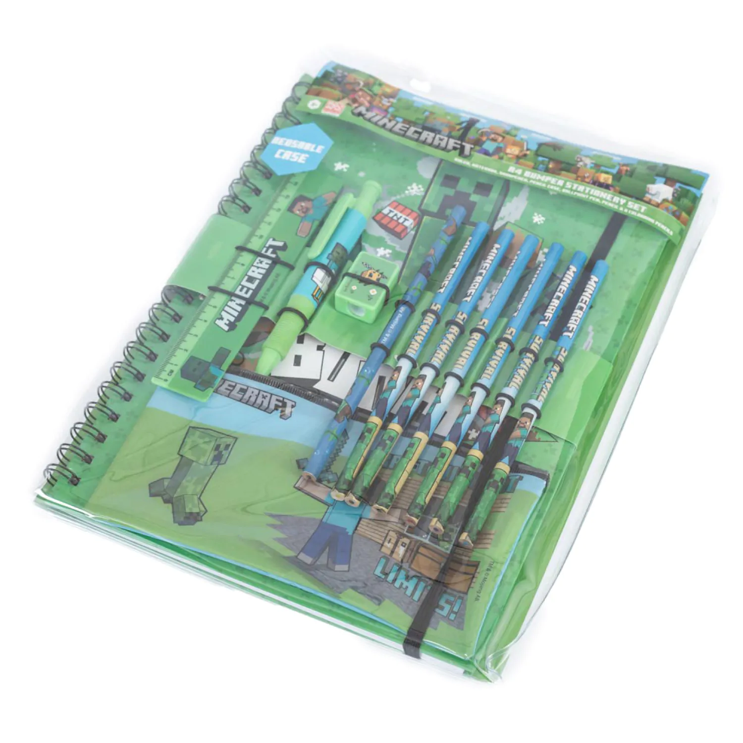 Set de papetărie 12 piese Minecraft A4 Bumper poza produsului