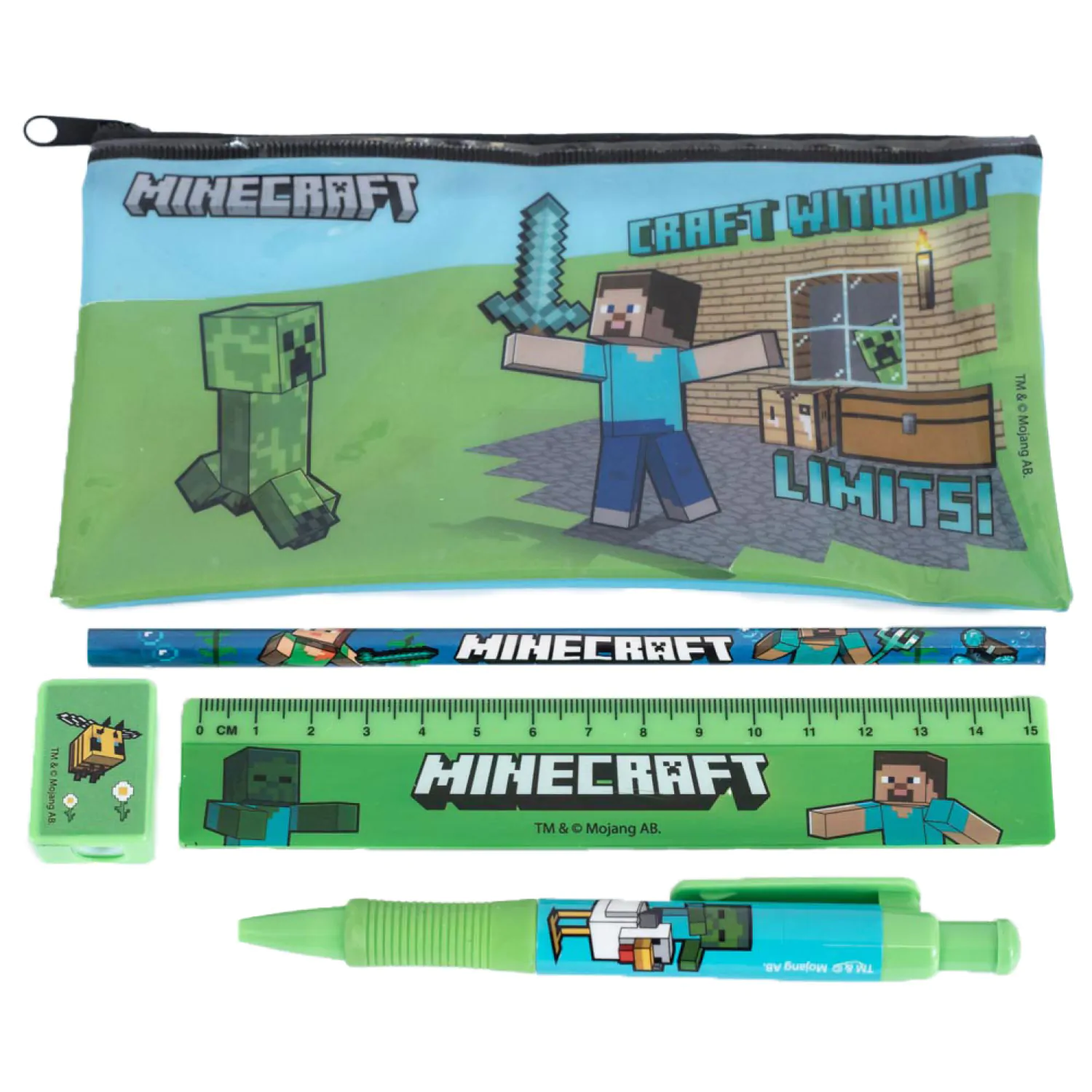 Set de papetărie 12 piese Minecraft A4 Bumper poza produsului