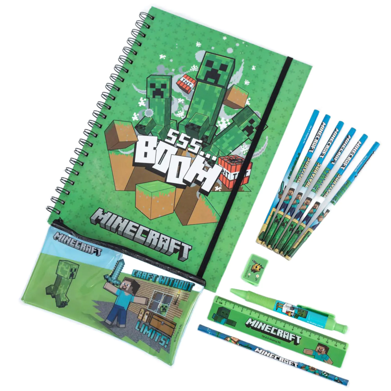 Set de papetărie 12 piese Minecraft A4 Bumper poza produsului