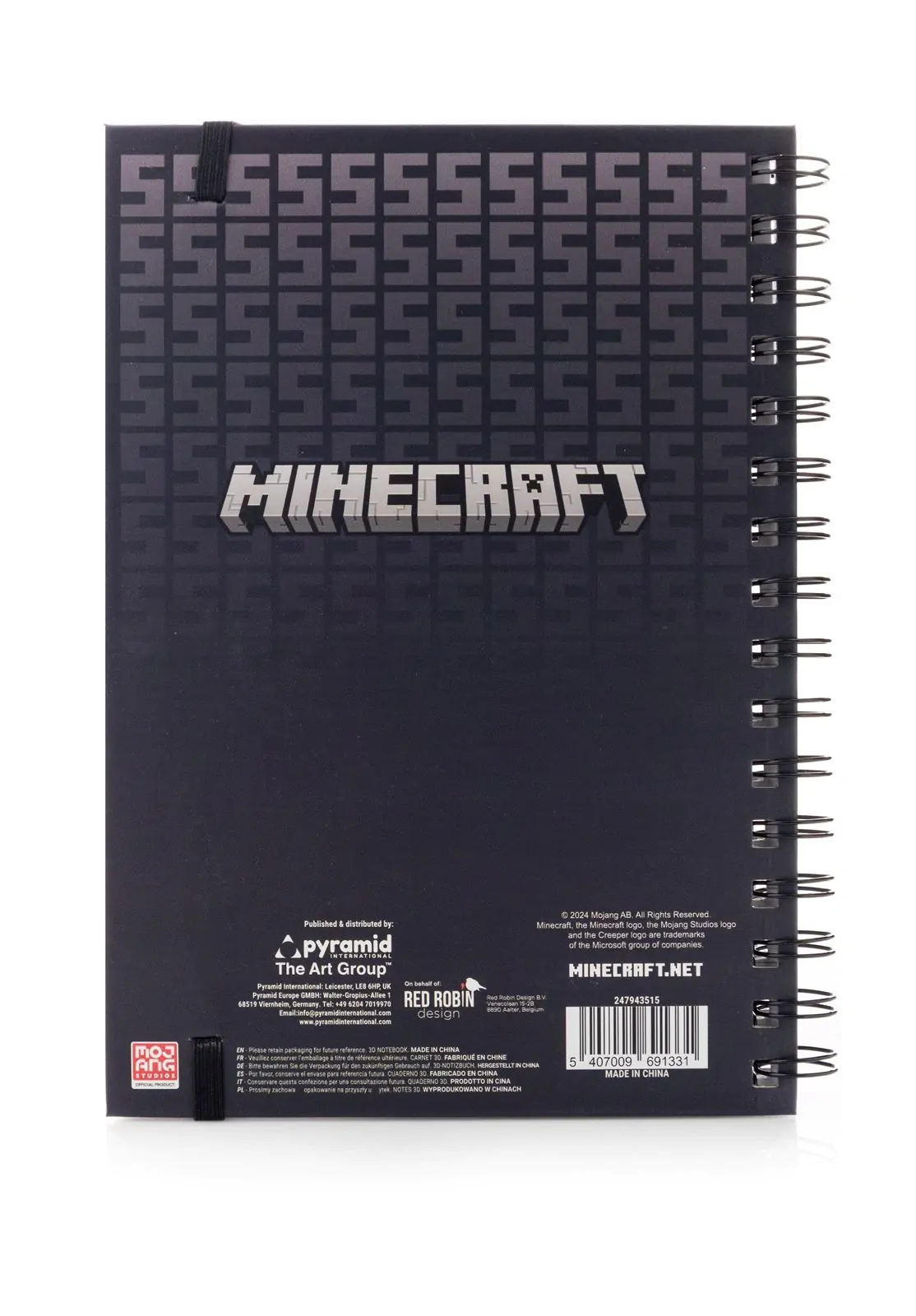 Minecraft 3D Caiet cu spiră A5 poza produsului
