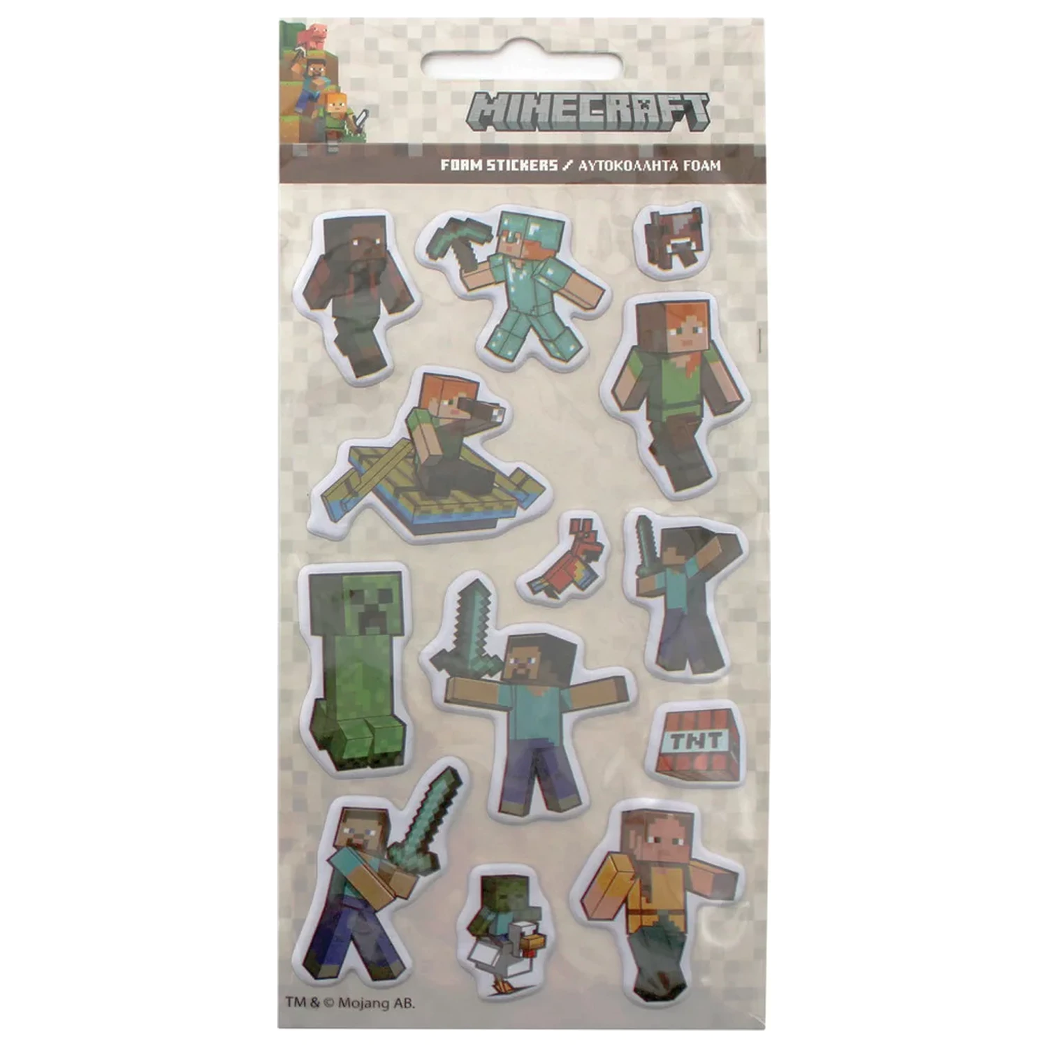 Minecraft Adventures Set de autocolante burete pufos poza produsului