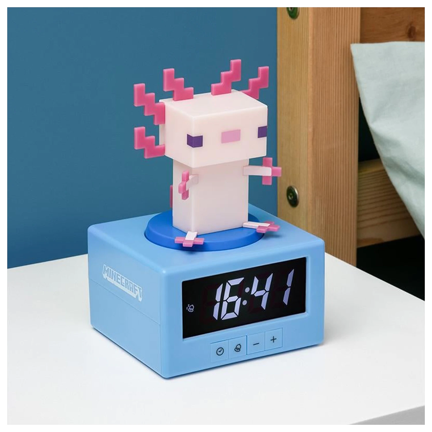 Minecraft Axolotl Icon Lampă Ceas cu Alarmă 12cm poza produsului