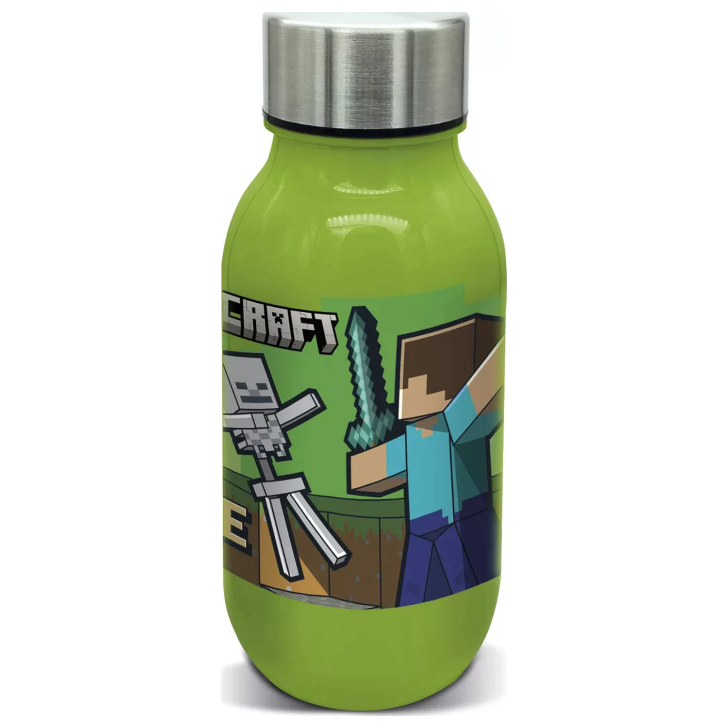 Sticla de apa din plastic Minecraft Battle cu capac filetabil 430 ml poza produsului