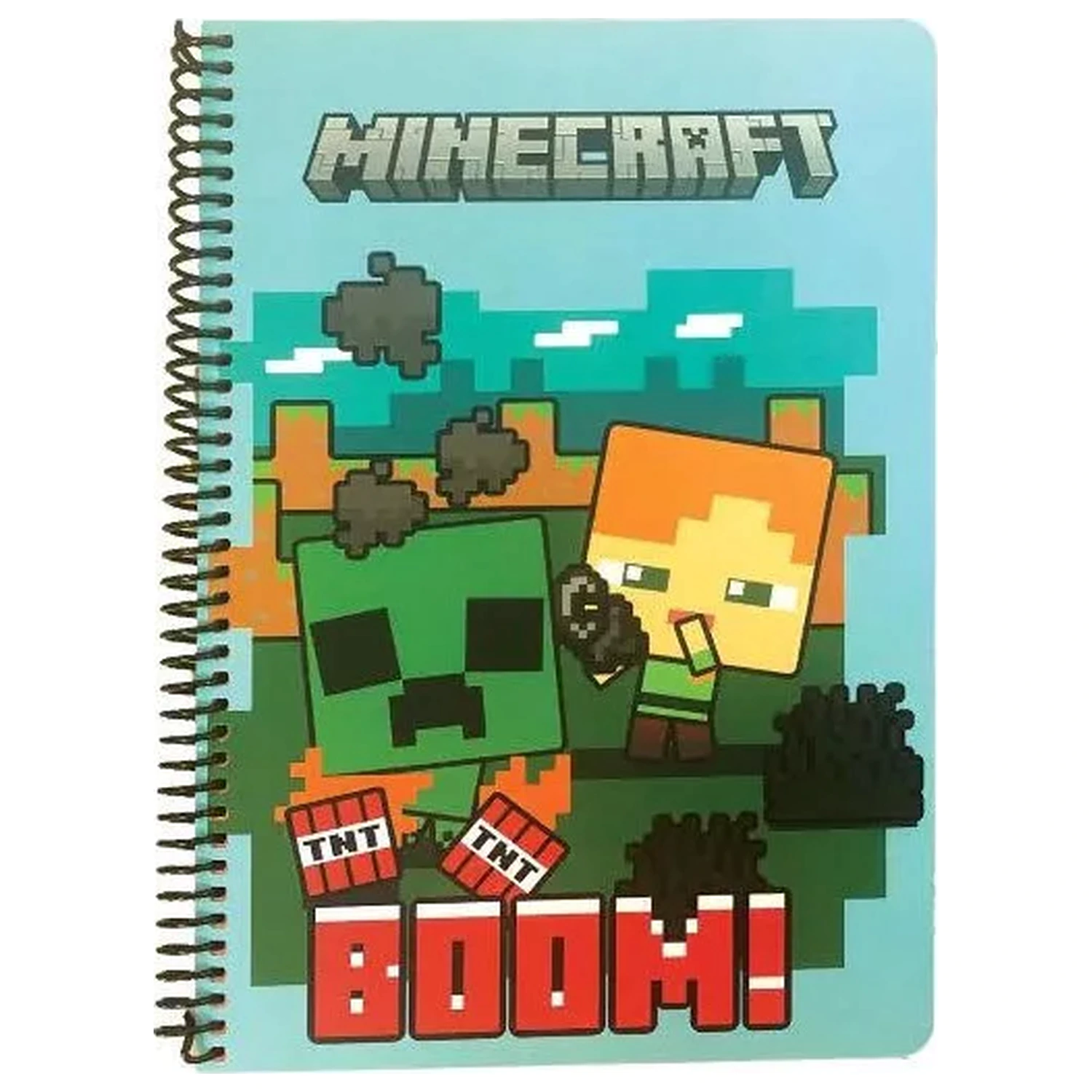 Minecraft Boom B/5 caiet spiralat liniat, 70 de coli poza produsului