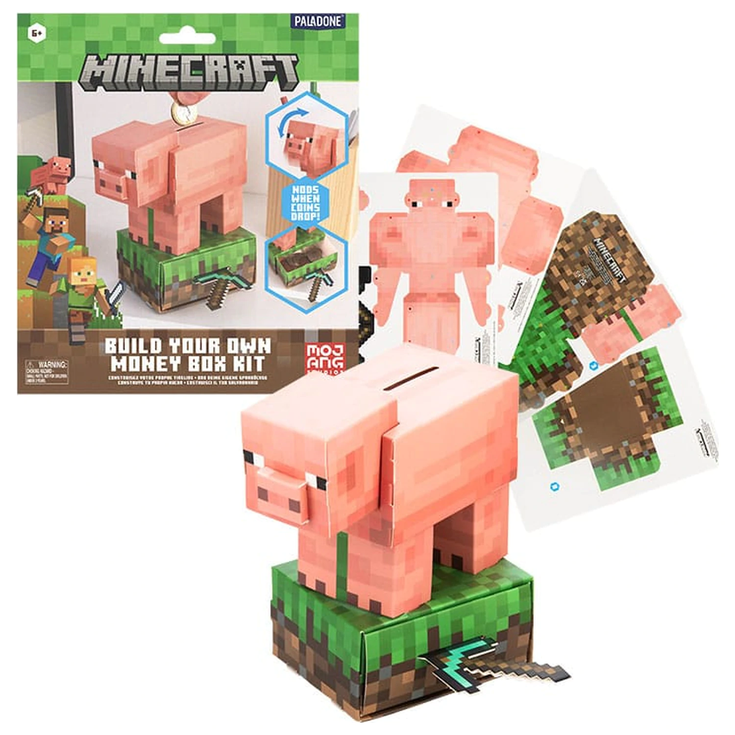 Minecraft Build Your Own Money Bank Treasure Schwein poza produsului
