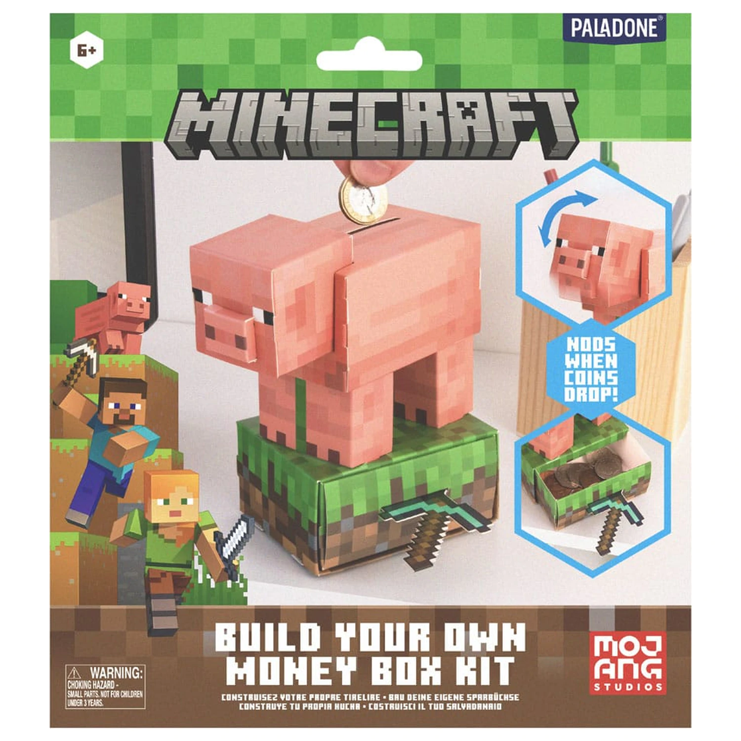 Minecraft Build Your Own Money Bank Treasure Schwein poza produsului