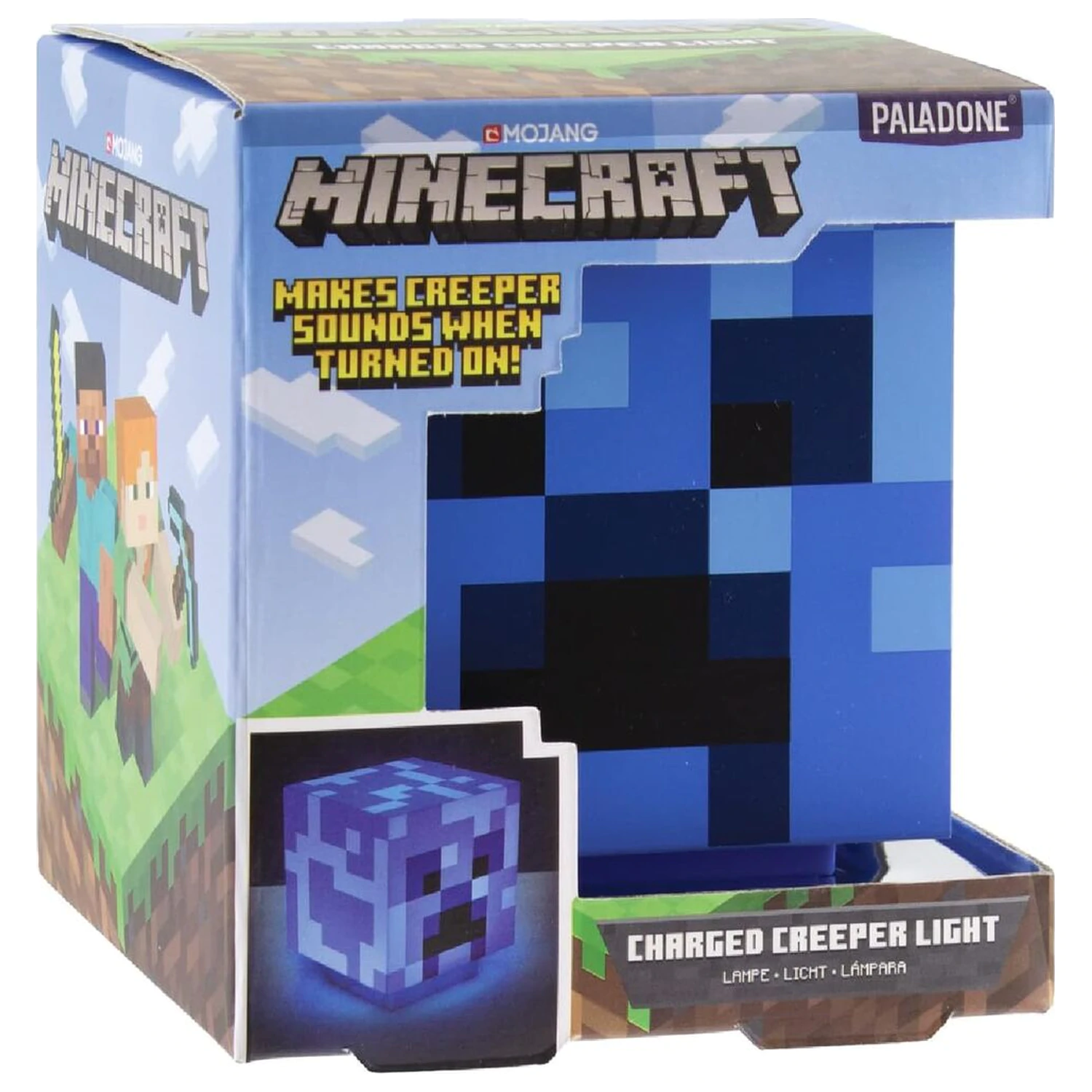 Minecraft Charged Creeper 3D sound lamp poza produsului