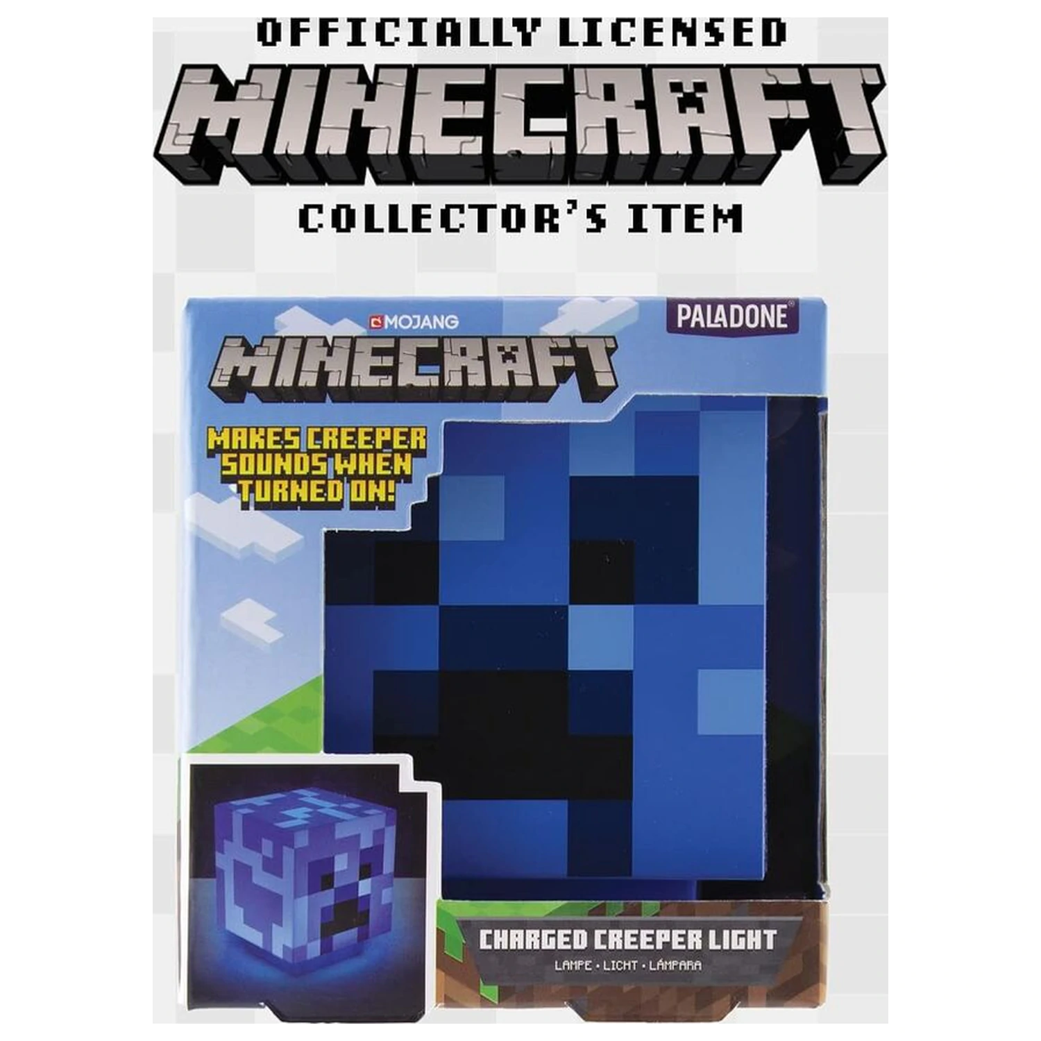 Minecraft Charged Creeper 3D sound lamp poza produsului