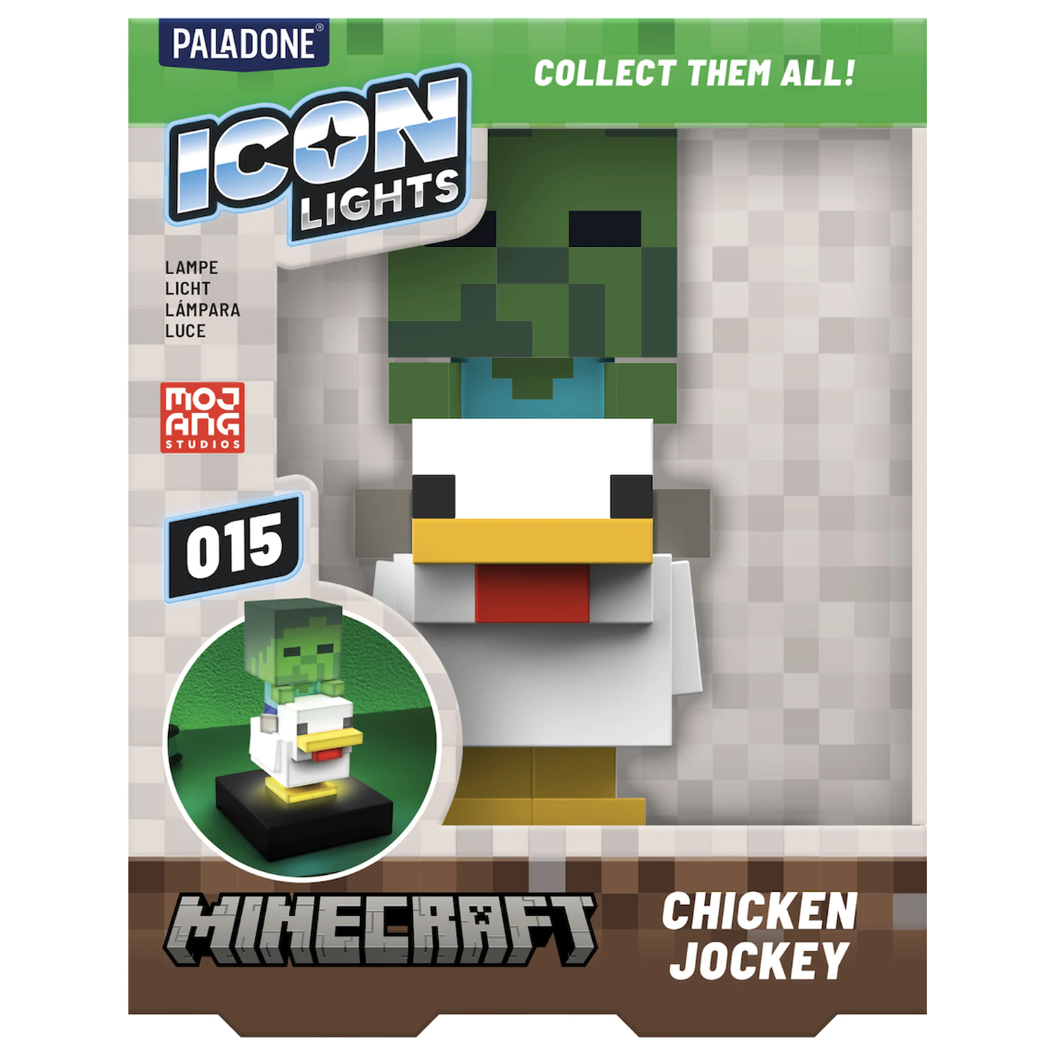 Minecraft Chicken Jockey Icon Lampă 11cm poza produsului