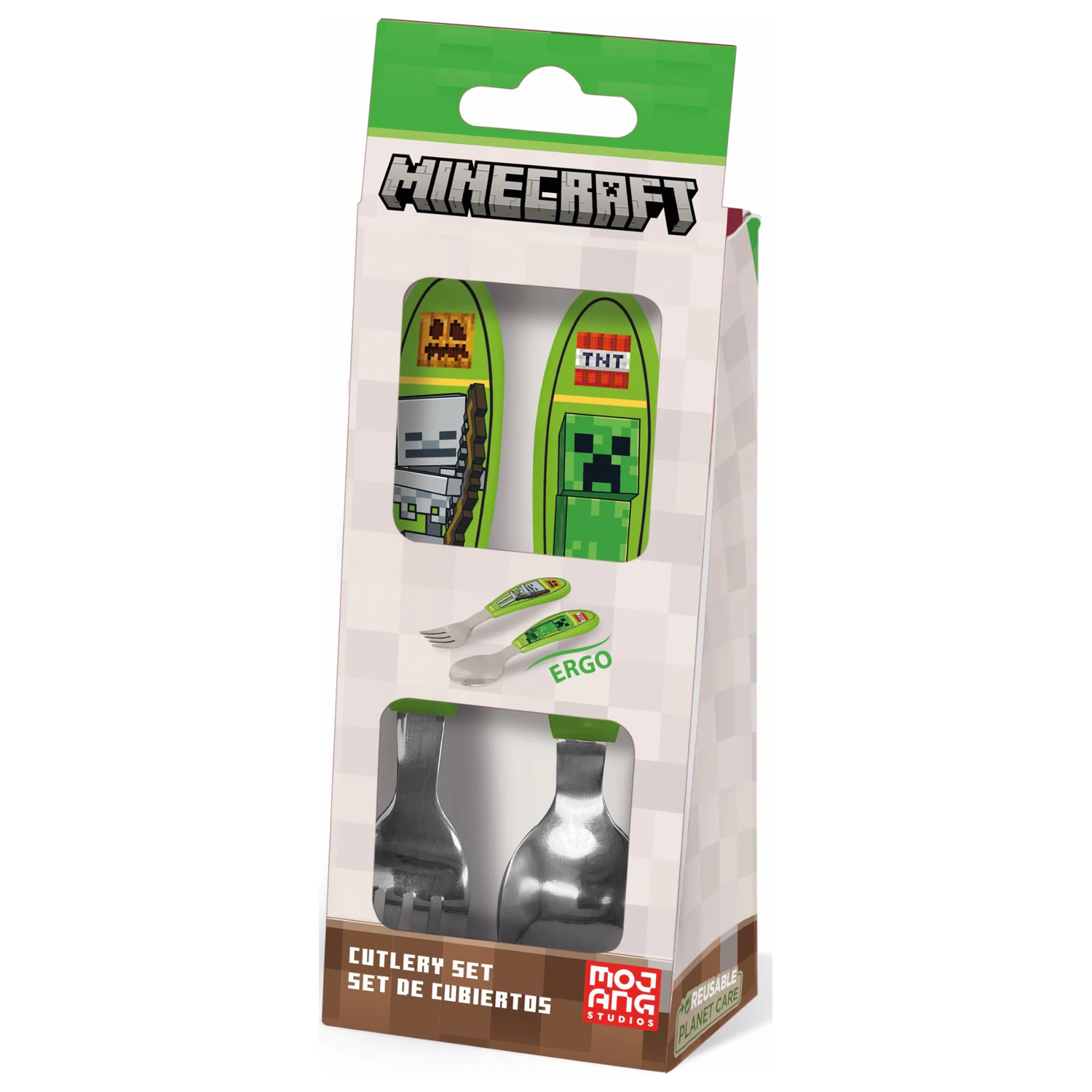 Minecraft Core Metal Ergo Set tacamuri - 2 piese poza produsului