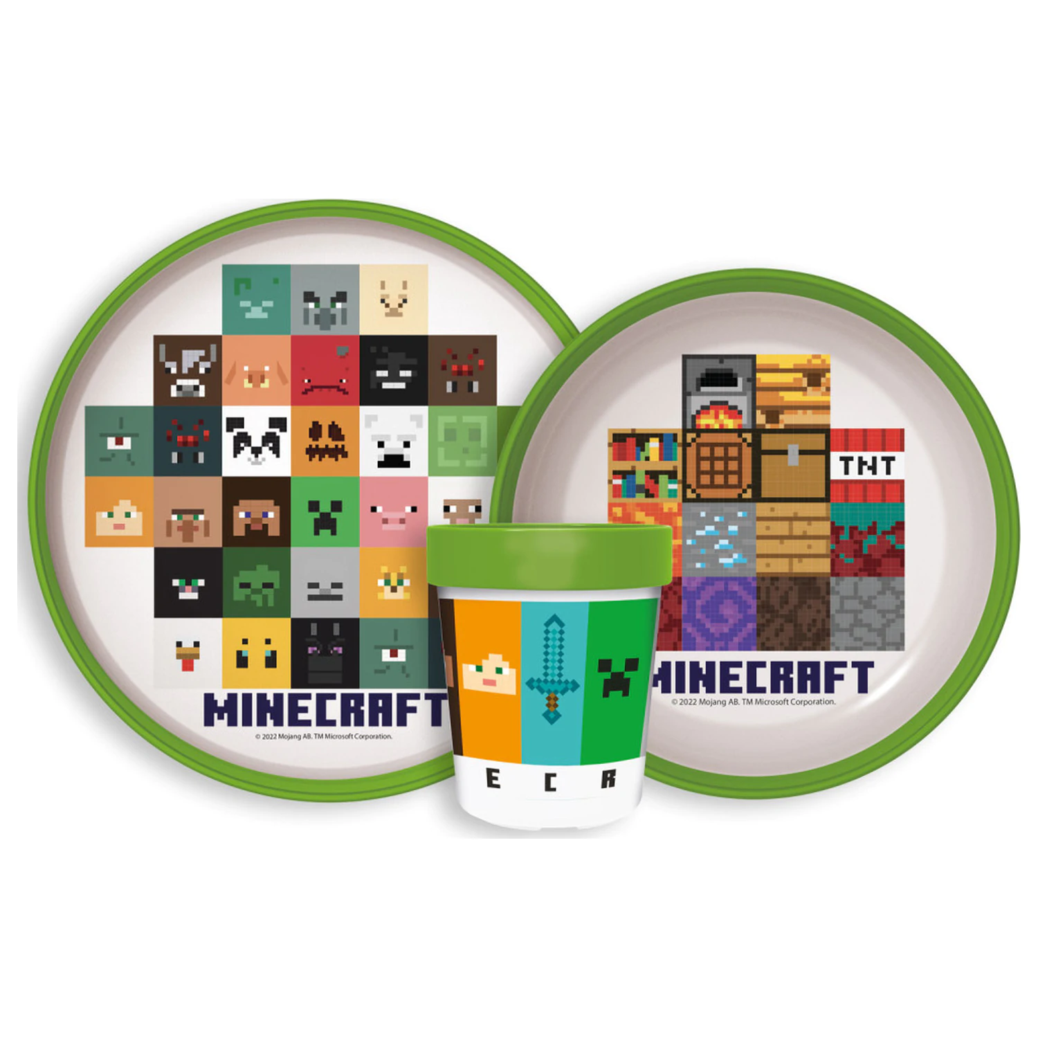 Minecraft Crafters Set vesela antialunecare, Micro Plastic Set poza produsului