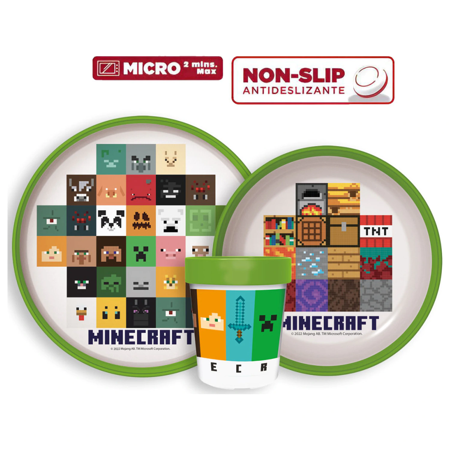 Minecraft Crafters Set de cina anti-alunecare, set din micro plastic poza produsului