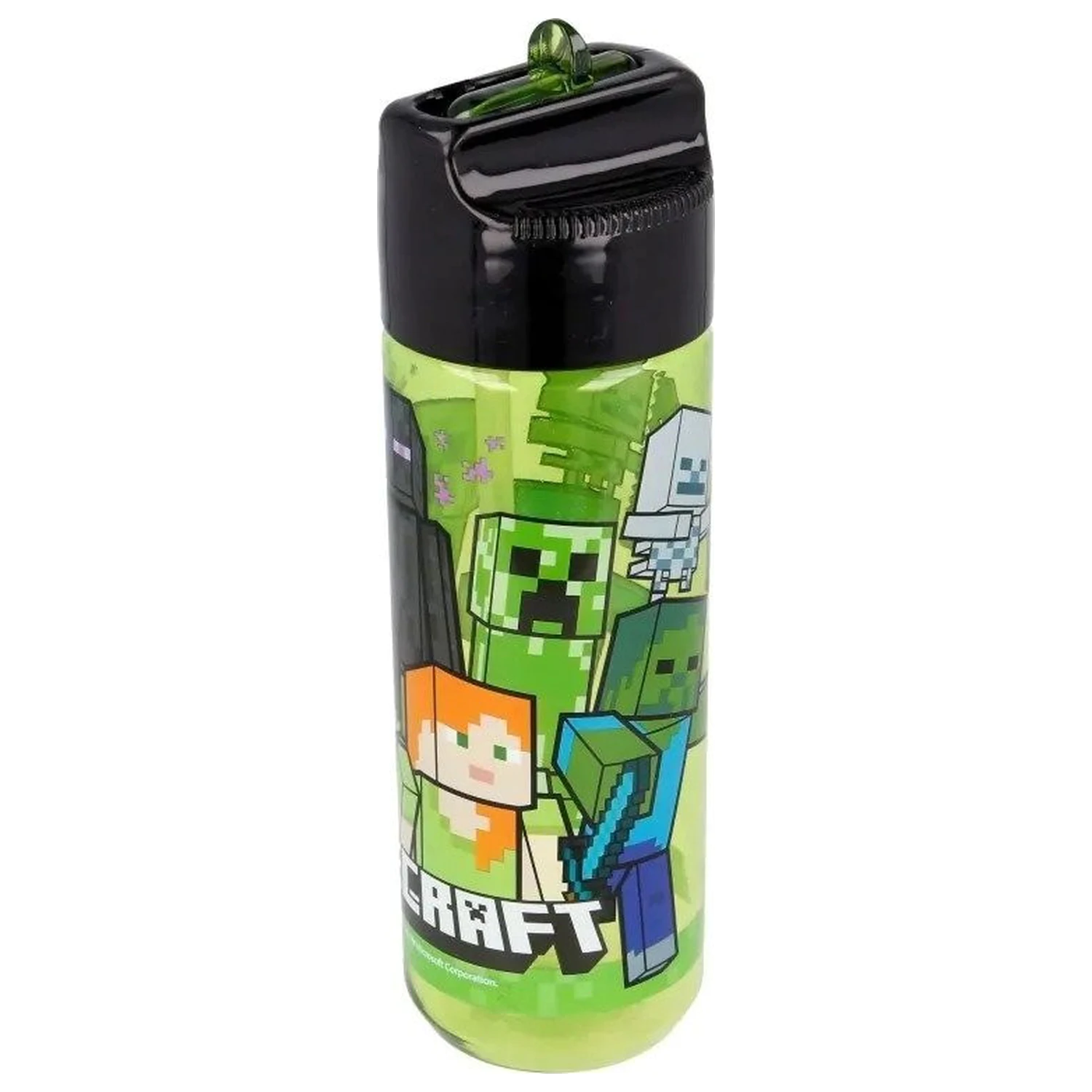 Sticla de plastic tritan cu pai Minecraft Creeper Hydro 540 ml poza produsului