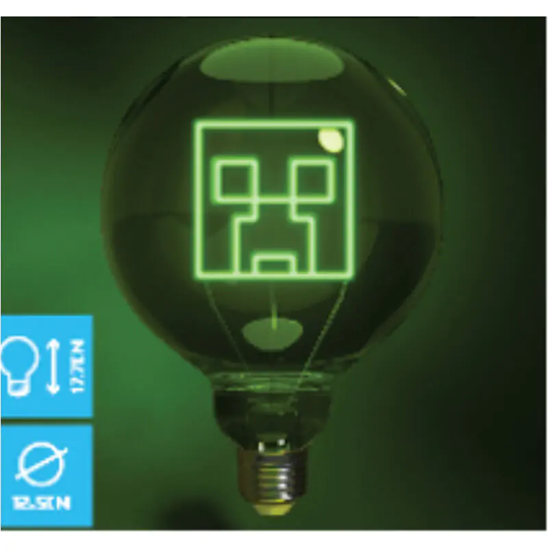 Bec LED Neon Minecraft Creeper poza produsului