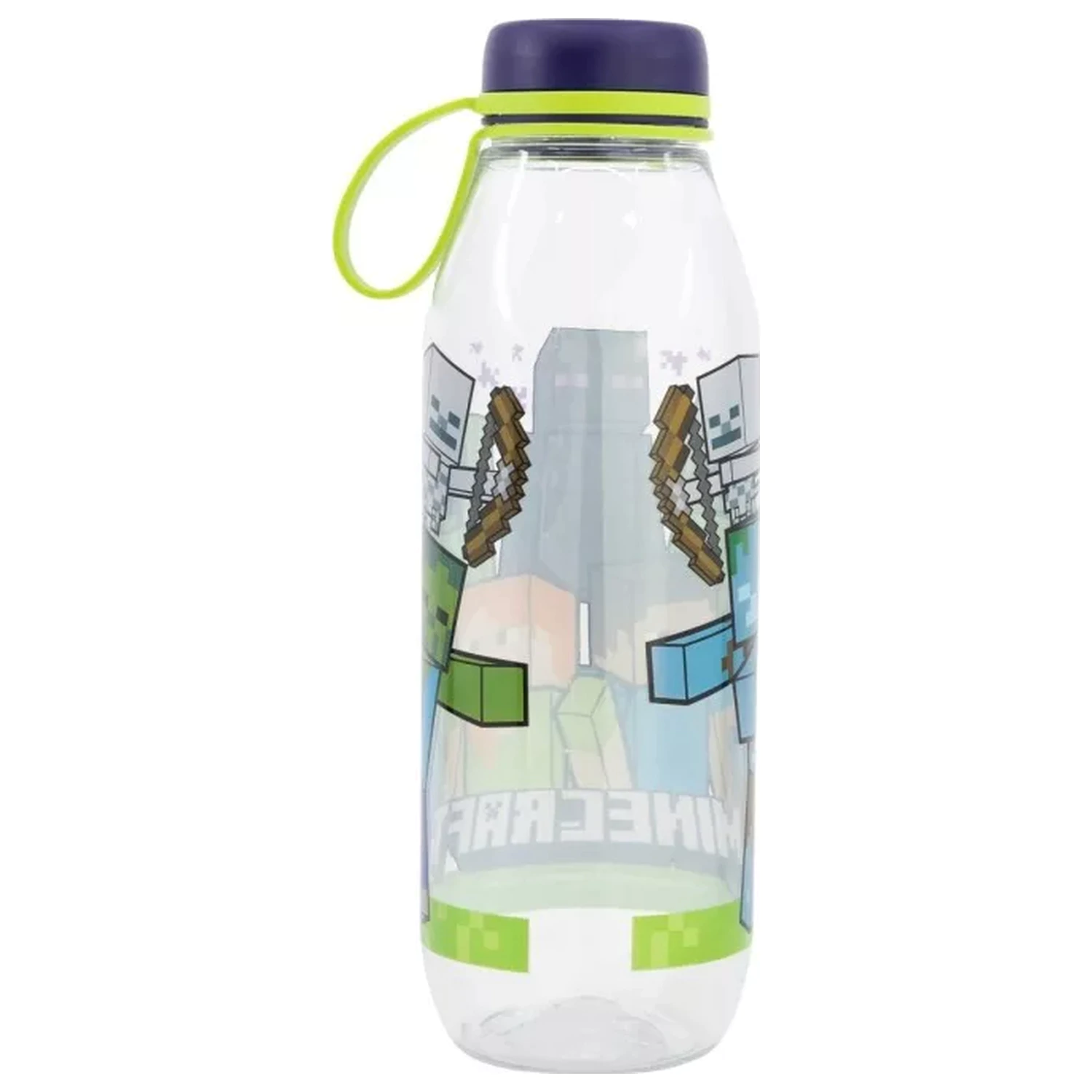 Sticla de apa din plastic Ecozen Minecraft Creeper Squad cu capac prin insurubare 650 ml poza produsului